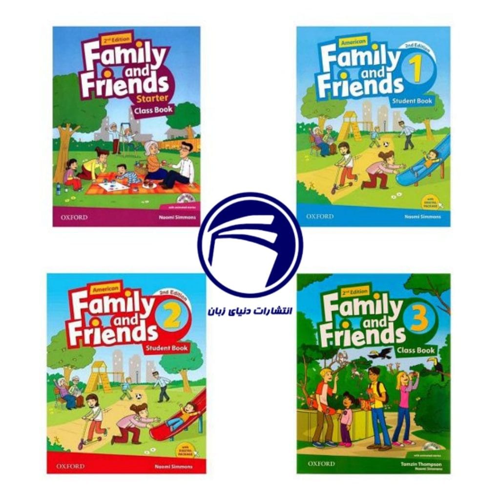 خرید مجموعه پک 4 جلدی American Family and Friends : آموزش زبان انگلیسی کودکان با تمرین‌های جذاب