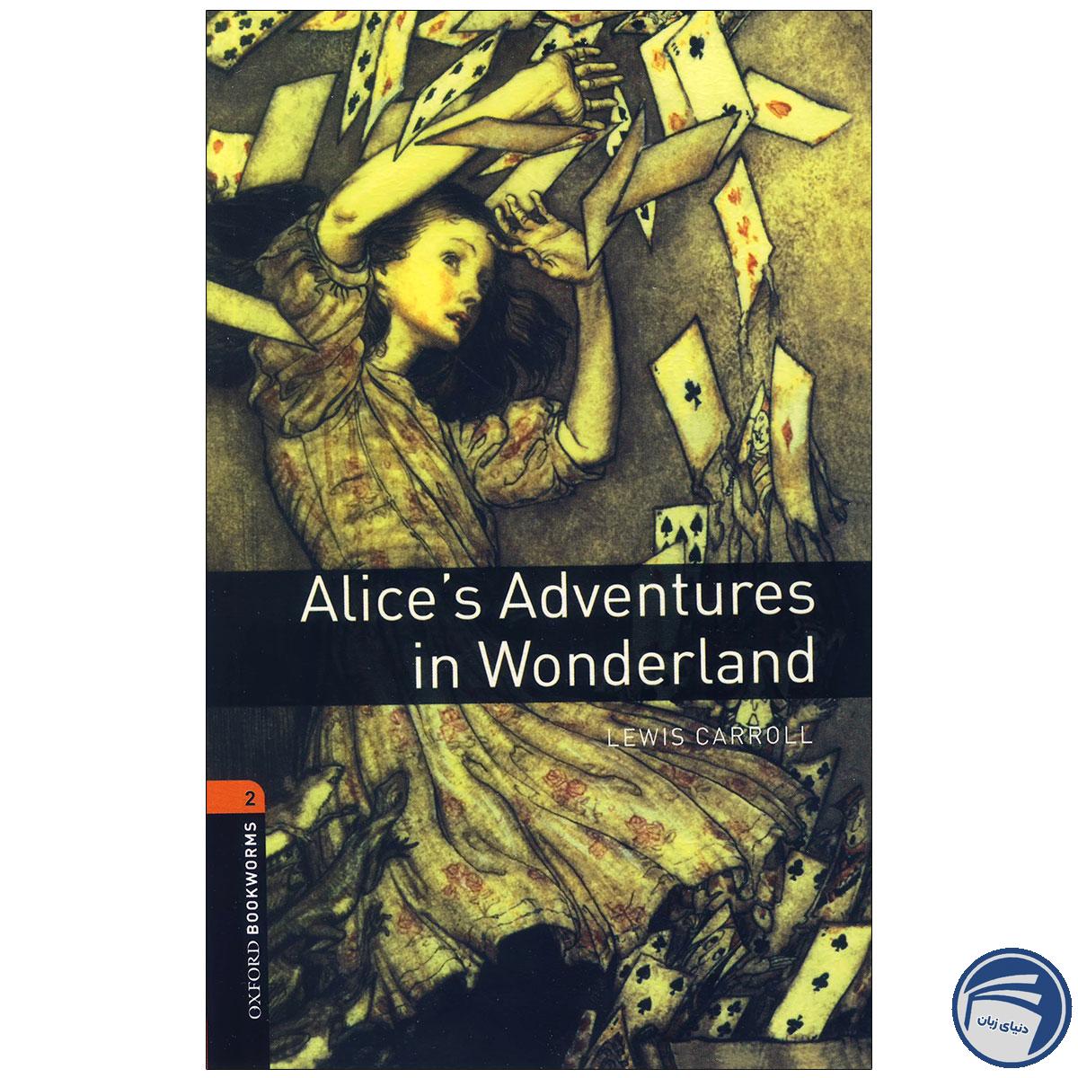 خرید کتاب داستان بوک ورم Alices Adventures in Wonderland از انتشارات دنیای زبان