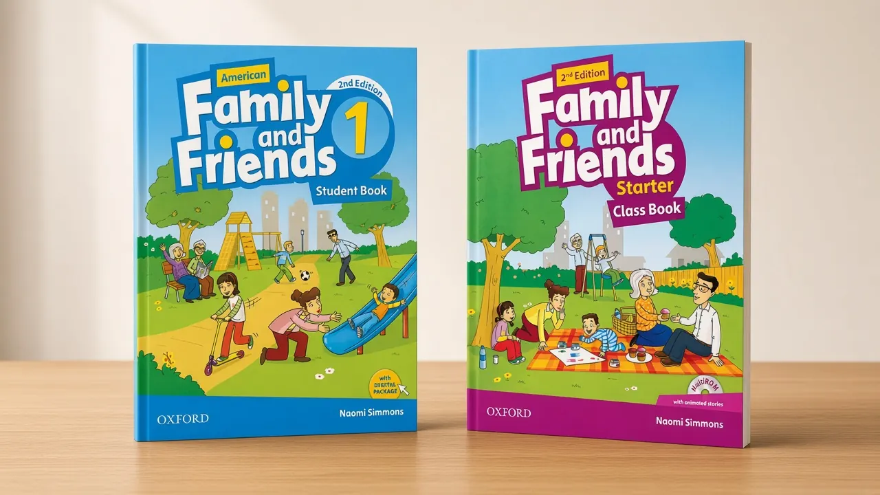 مقایسه جلد American Family and Friends و Family and Friends در کنار هم