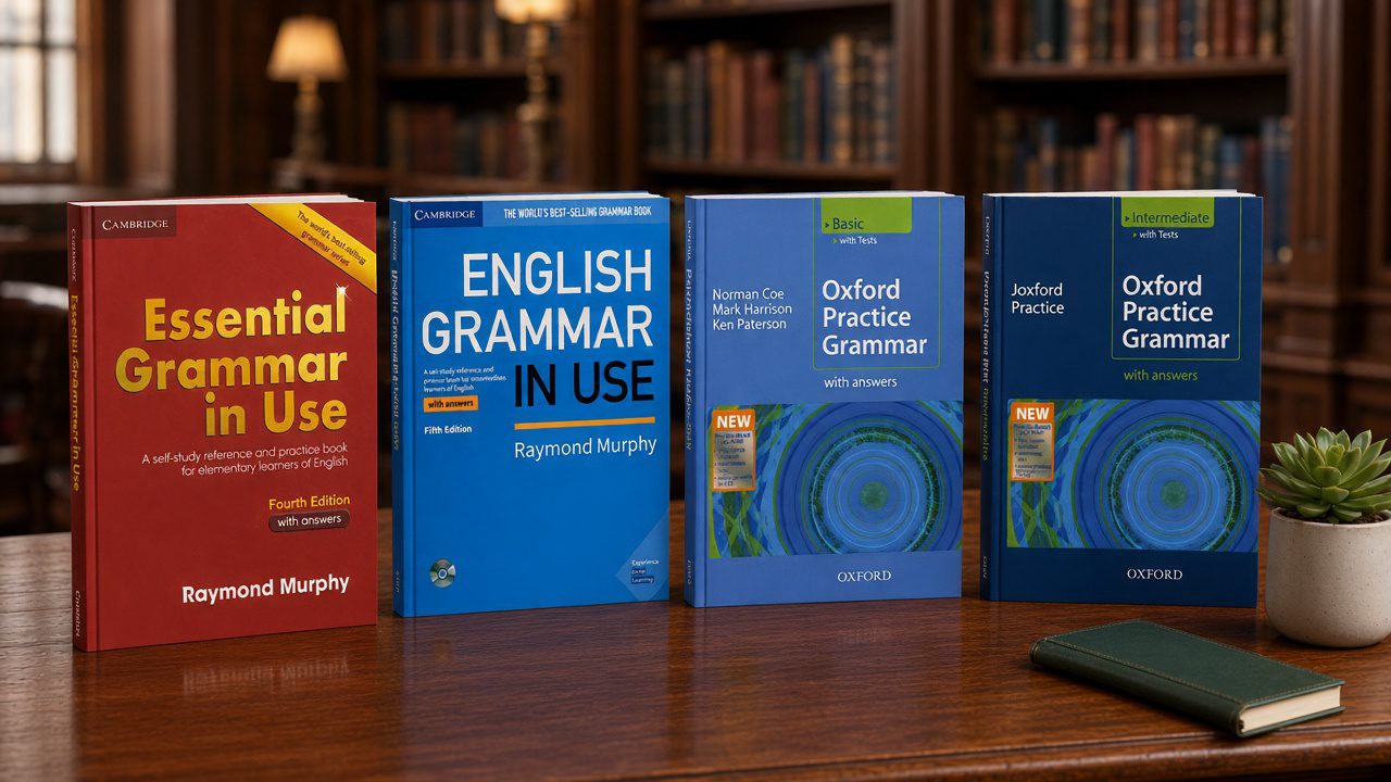 مقایسه Essential Grammar in Use و English Grammar in Use و Oxford Practice Grammar