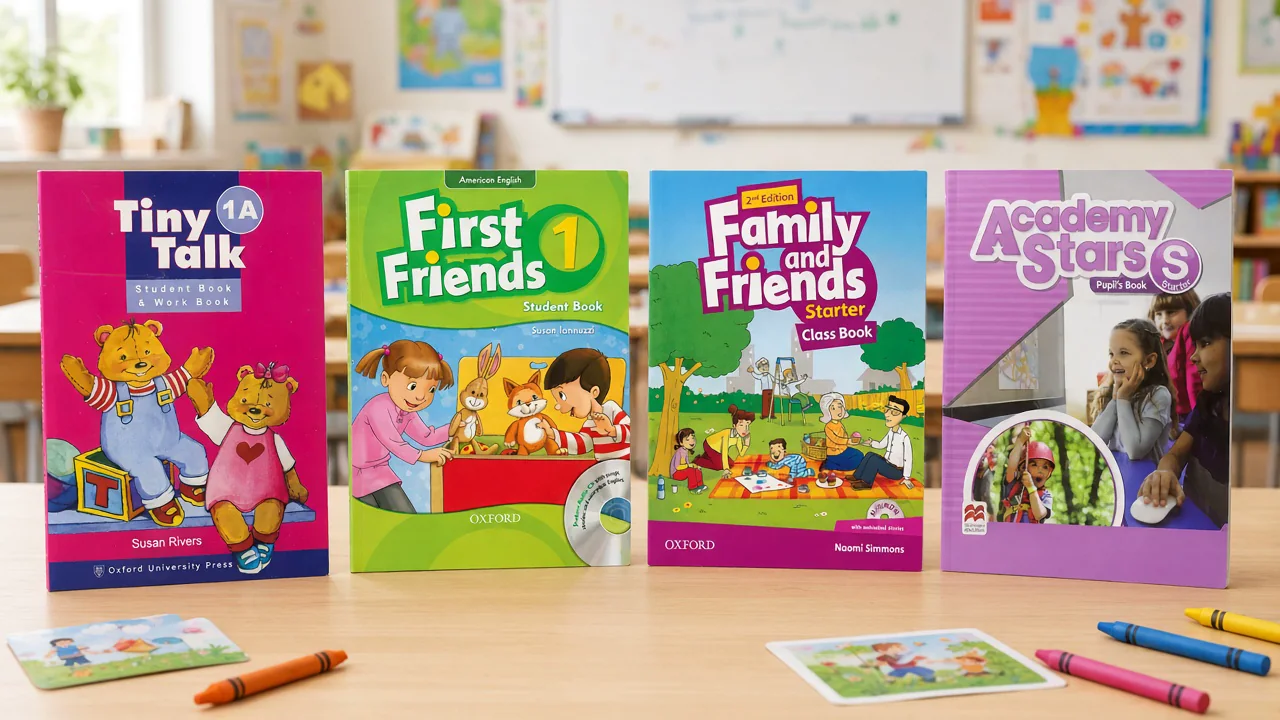 مقایسه Tiny Talk و First Friends و Family and Friends Starter و Academy Stars Starter