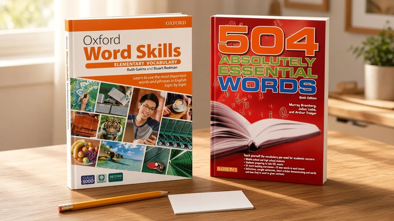 جلد Oxford Word Skills Elementary و کتاب 504 Absolutely Essential Words