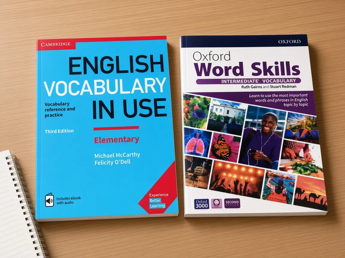مقایسه جلد English Vocabulary in Use Elementary و Oxford Word Skills Intermediate