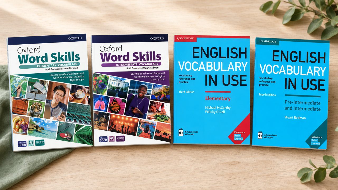 مقایسه Oxford Word Skills و English Vocabulary in Use در سطح‌های مختلف