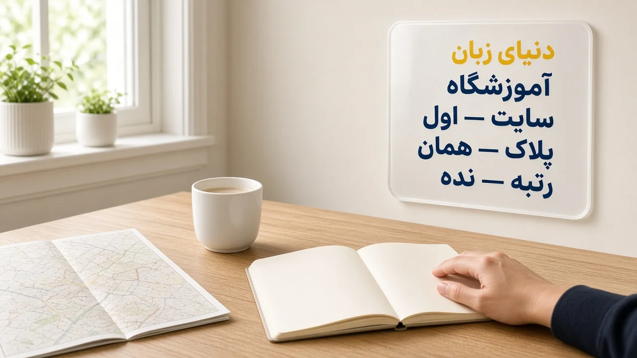 معرفی آموزشگاه زبان تهران، دفتر و نقشه، با نوشتهٔ سایت اول و رتبه نده